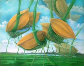 TP: Hợp ca trên cánh đồng - CL: Sơn dầu - KT: 135x157cm