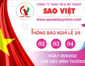 LỊCH NGHỈ LỄ 2.9 NĂM 2022