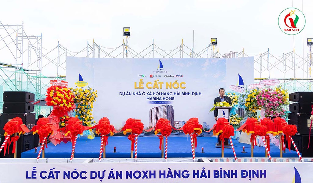 SAO VIET ACCOMPANIES MARINA HOME QUY NHON IN THE PROJECT'S TOPPING-OUT CEREMONY