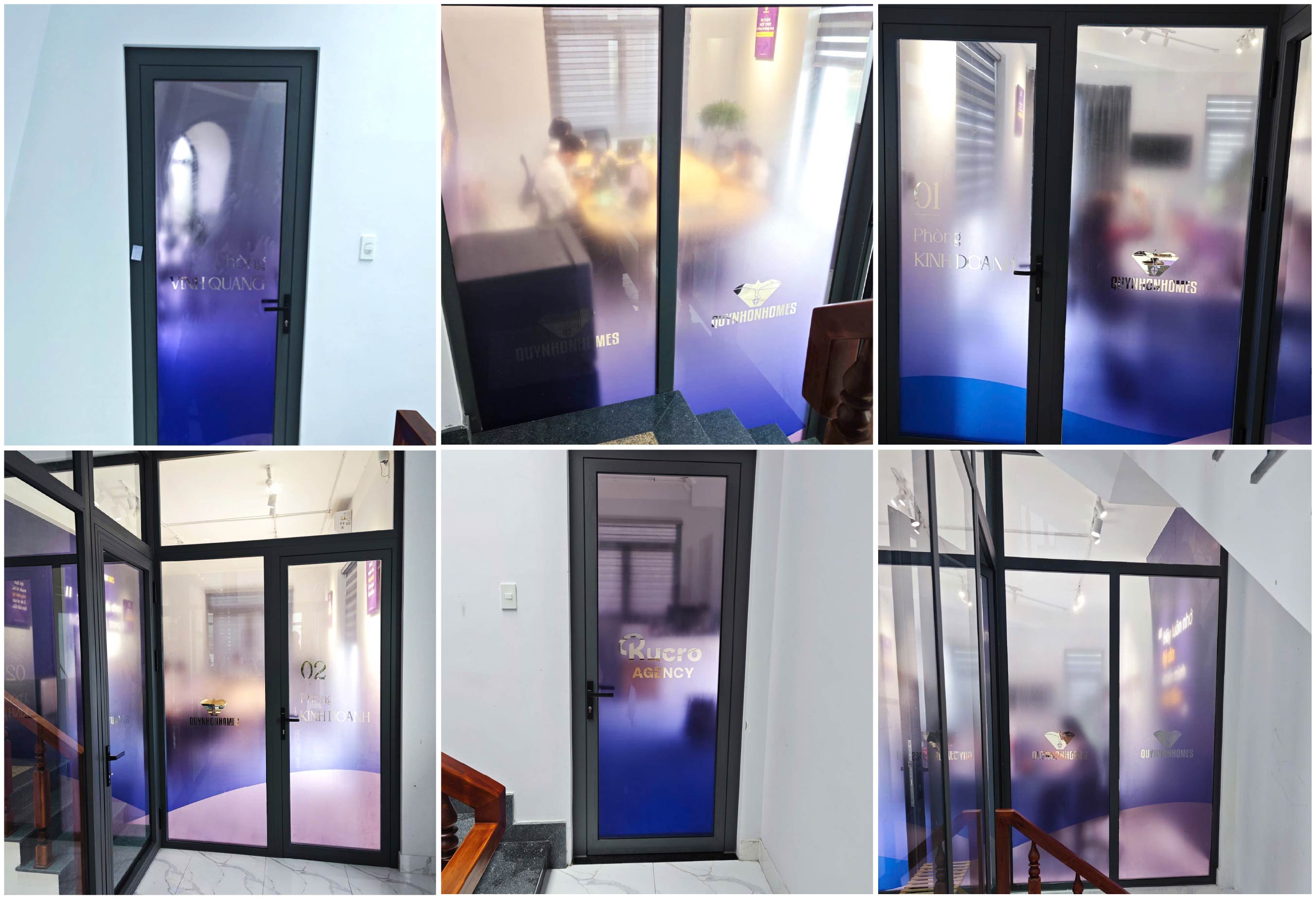Decal Dán Kính Mờ Văn Phòng Quy Nhơn Homes
