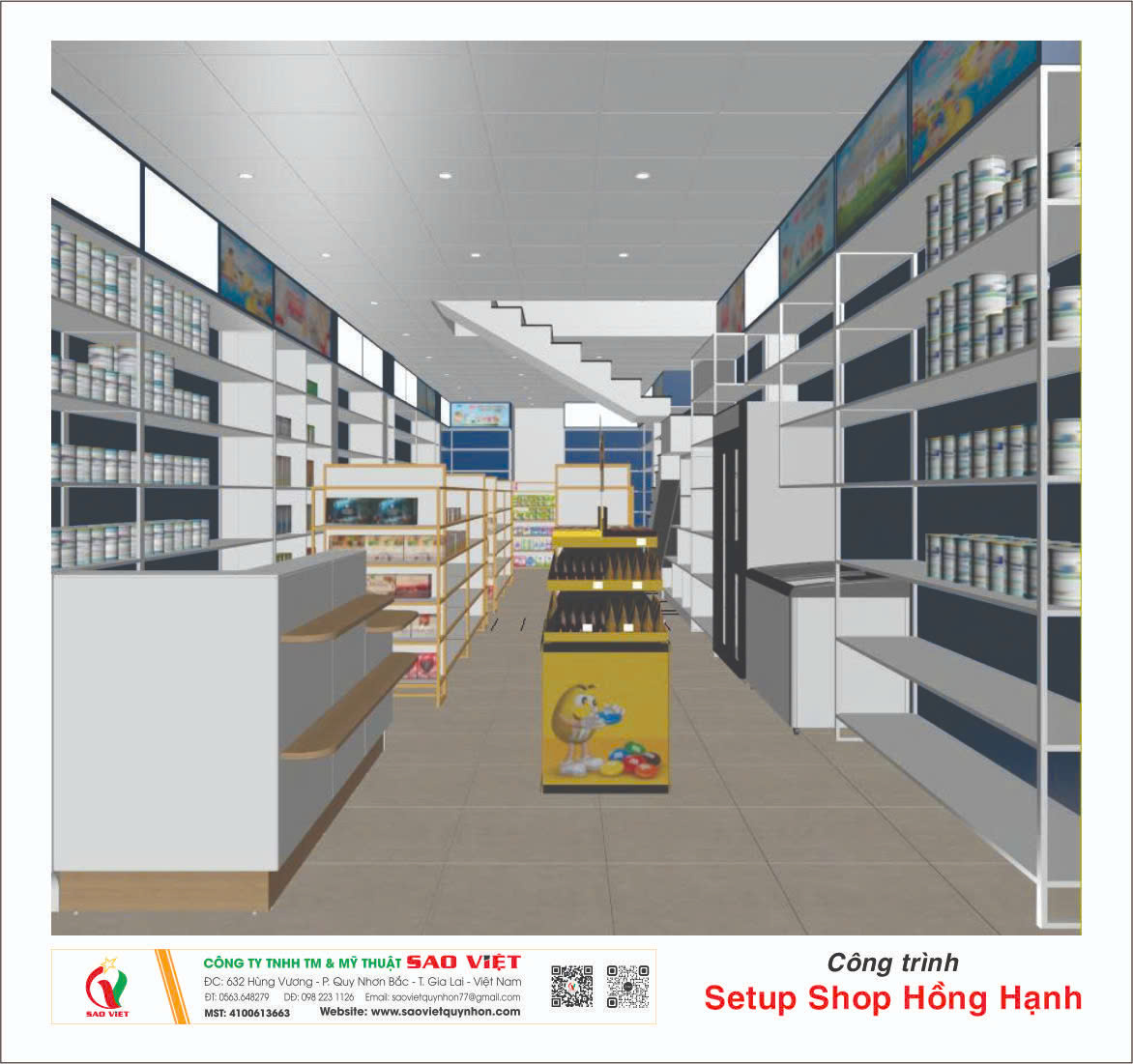 KIẾN TẠO KHÔNG GIAN MUA SẮM HIỆN ĐẠI: SAO VIỆT HOÀN THÀNH THI CÔNG SHOP HÂN HẠNH TẠI QUY NHƠN 
