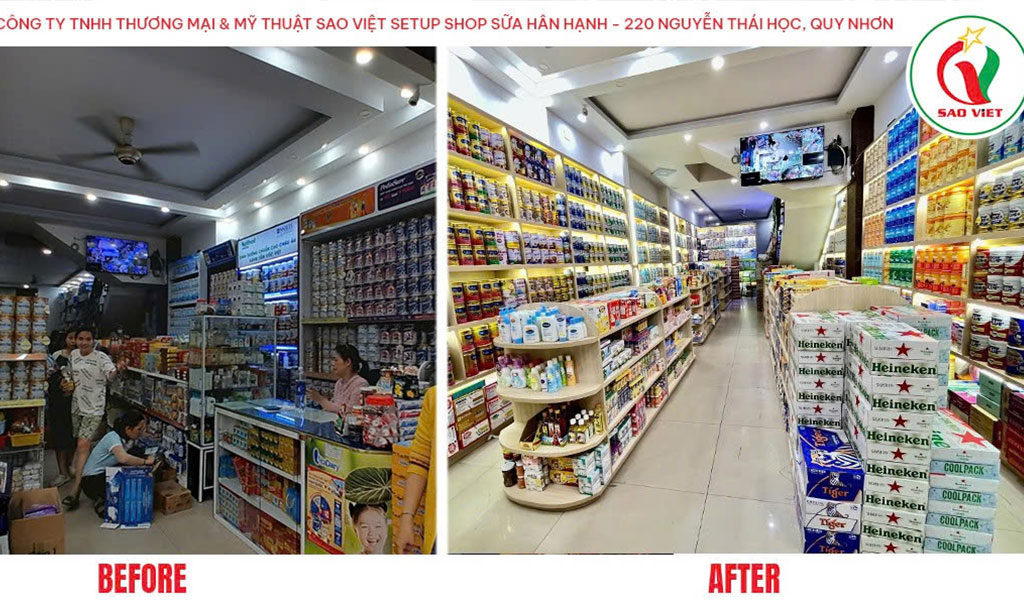 KIẾN TẠO KHÔNG GIAN MUA SẮM HIỆN ĐẠI: SAO VIỆT HOÀN THÀNH THI CÔNG SHOP HÂN HẠNH TẠI QUY NHƠN