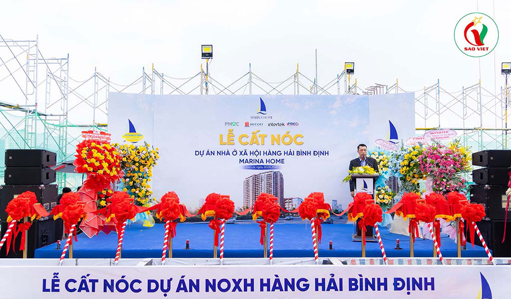 SAO VIỆT ĐỒNG HÀNH CÙNG MARINA HOME QUY NHƠN TRONG LỄ CẤT NÓC DỰ ÁN
